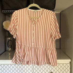 studio ruffle hem top madewell
